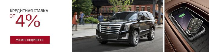 Cadillac Escalade цена таблица